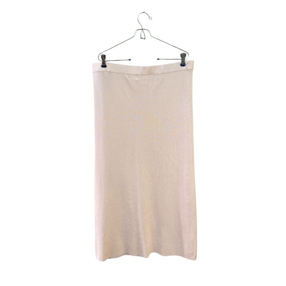Future Collective Skirt Women Size XL Cream Shimmer Knit Long Holiday Party